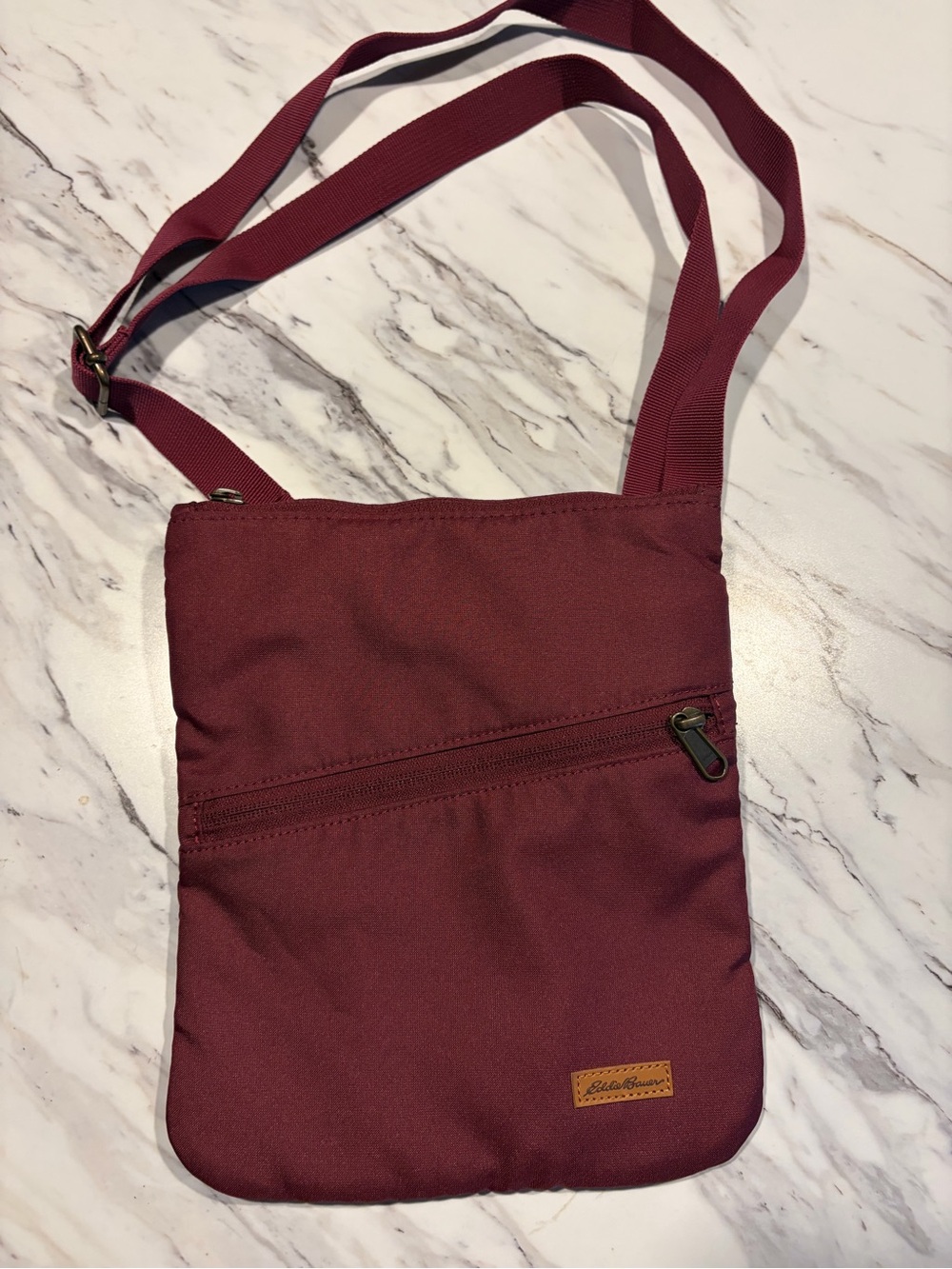 Eddie Bauer Maroon Slim Crossbody Shoulder Bag